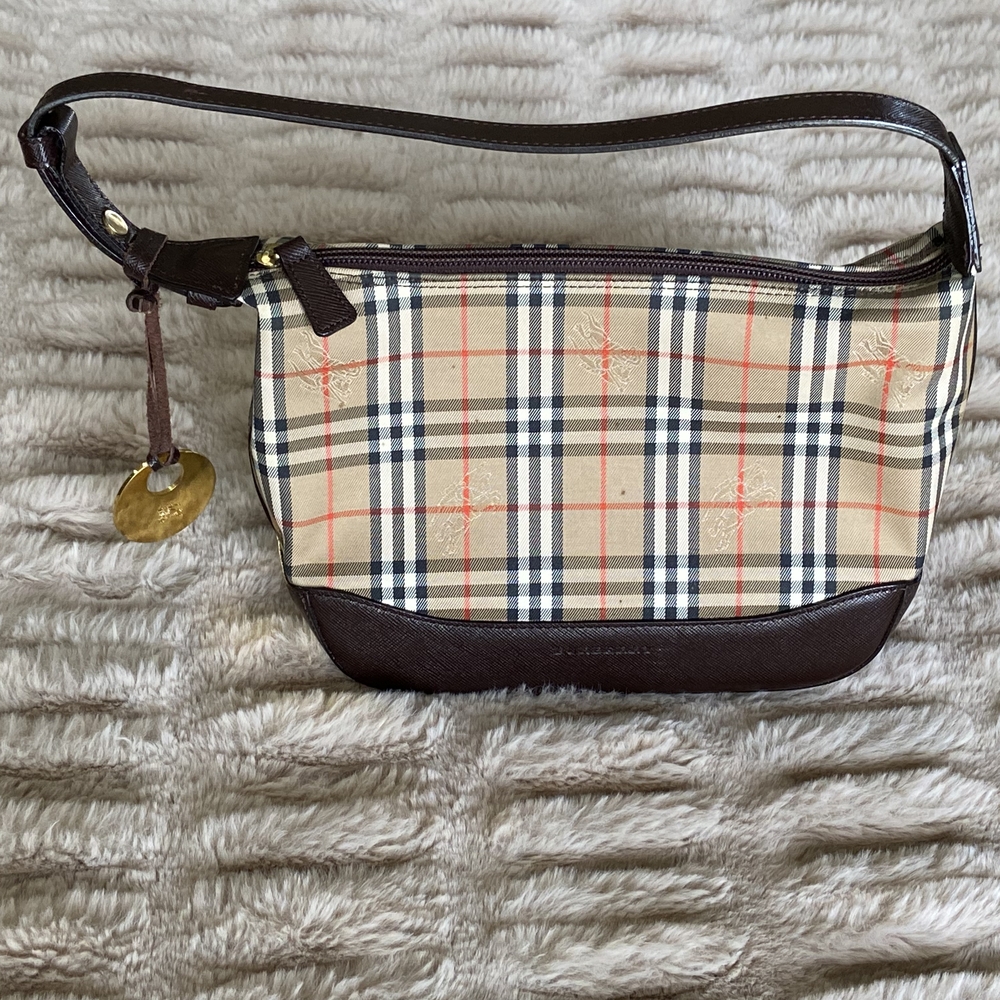 Burberry Nova Check Canvas Shoulder Bag